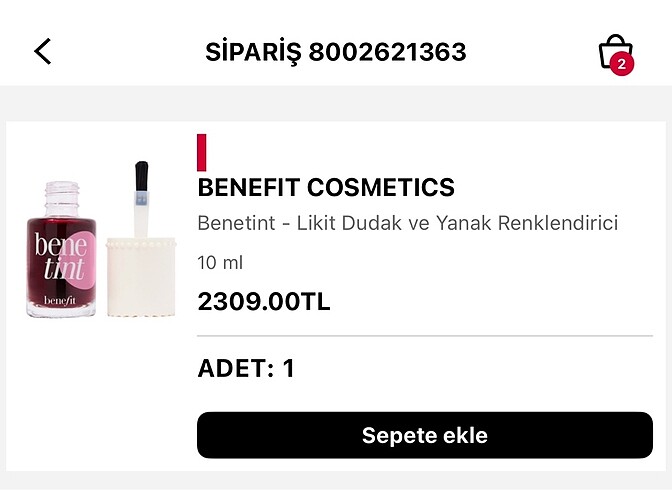 Benefit Cosmetics Benefit Benetint