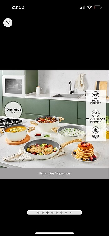 Karaca Refika Birgül Swiss Crystal 7 parça tencere seti creamy