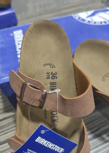 36 Beden Kahverengi Kadın Toka Detaylı Wedge Terlik