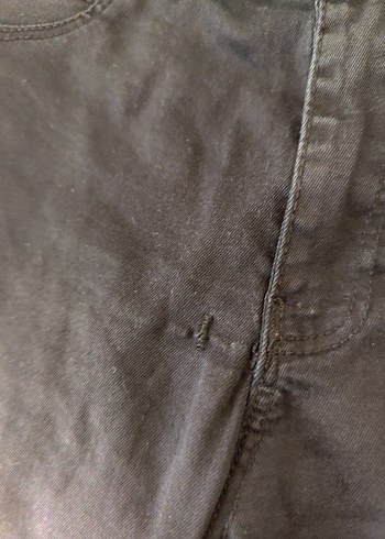 Kadın Siyah Midi Denim Pantolon - Görsel 3