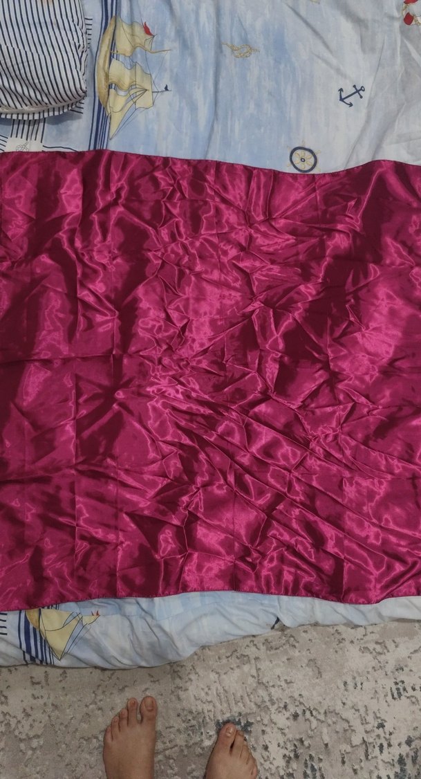 fuşya Parlak eşarp türban - Görsel 2