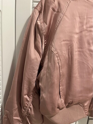s Beden Pembe bomber ceket
