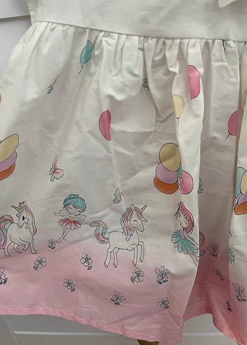 Kız Çocuk Beyaz  Elbise - Görsel 2