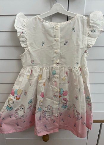 Kız Çocuk Beyaz  Elbise - Görsel 4