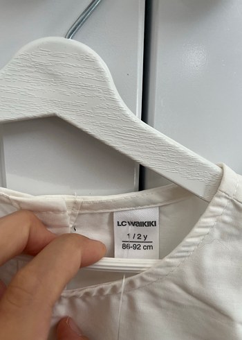 Kız Çocuk Beyaz  Elbise - Görsel 3