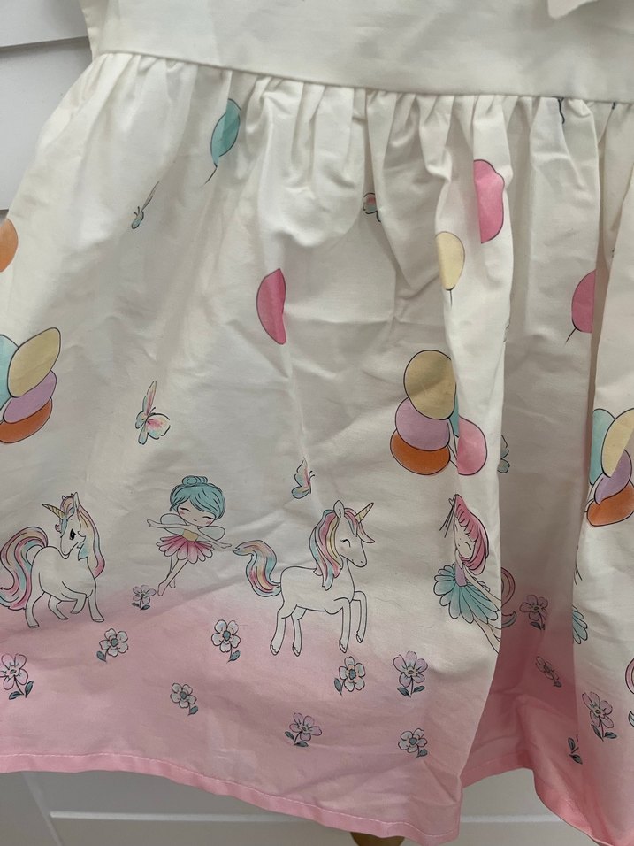 Kız Çocuk Beyaz  Elbise - Görsel 2