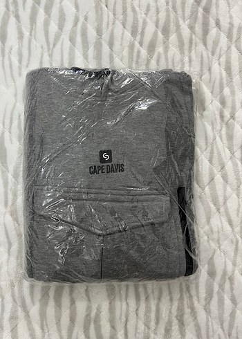 Gri Kapüşonlu sıfır Erkek Sweatshirt - Görsel 8