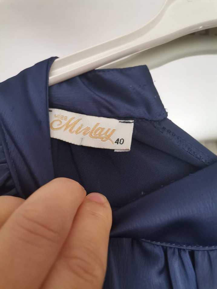 Lacivert abiye - Görsel 2