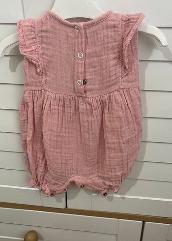 Pembe Bebek Kız Tulum Düğmeli