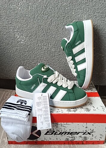 38 Beden yeşil Renk Adidas Campus