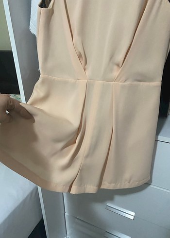 Bej Kemerli Kolsuz Kadın Tulum #topshop #tulum - Görsel 2