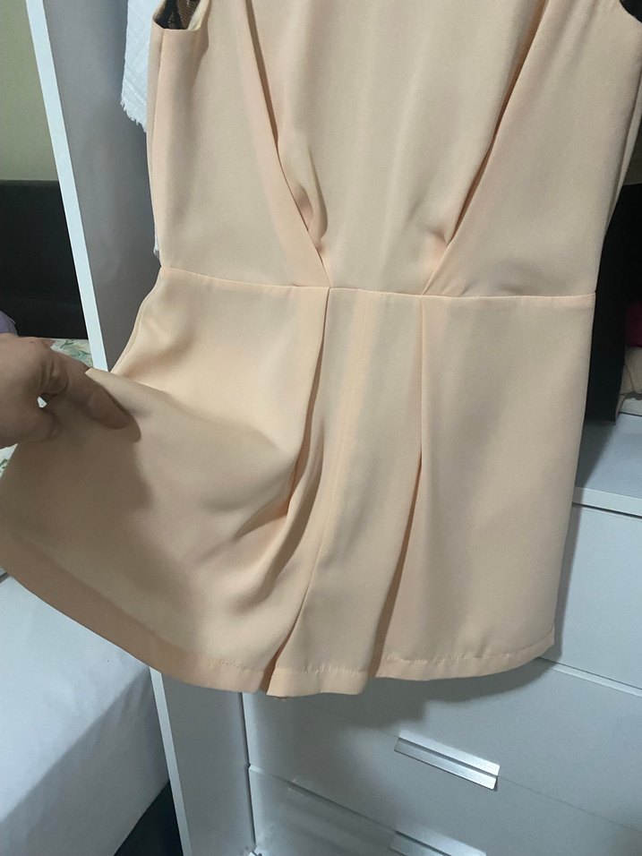 Bej Kemerli Kolsuz Kadın Tulum #topshop #tulum - Görsel 2