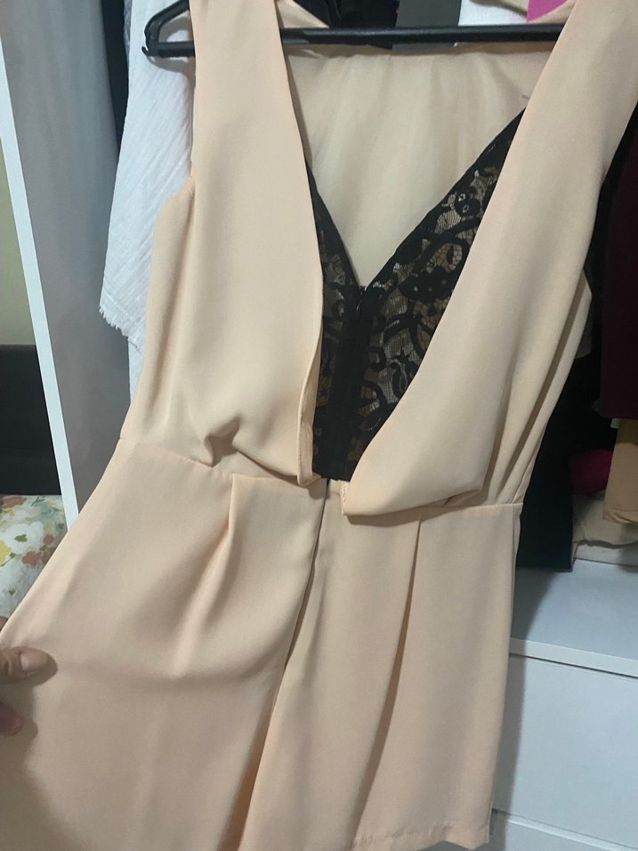 Bej Kemerli Kolsuz Kadın Tulum #topshop #tulum - Görsel 3