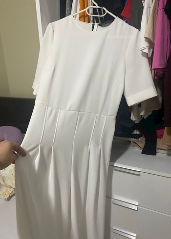 Kadın Beyaz Midi Kumaş Tulum #zara #tulum - Görsel 5