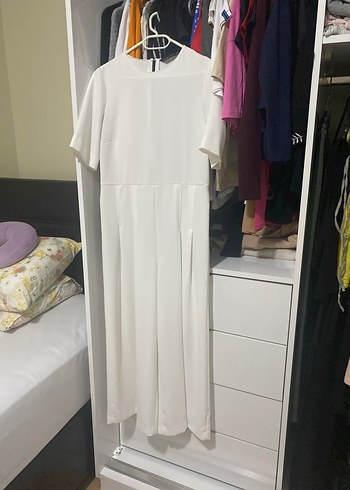 Kadın Beyaz Midi Kumaş Tulum #zara #tulum - Görsel 2