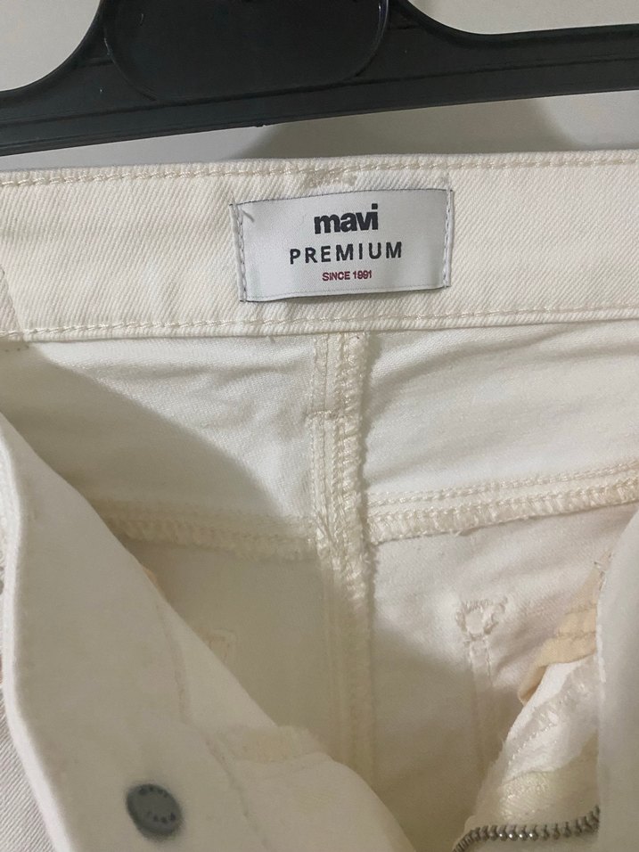 Beyaz Midi Kadın Regular Fit Jean #mavi #beyaz #yeni - Görsel 2