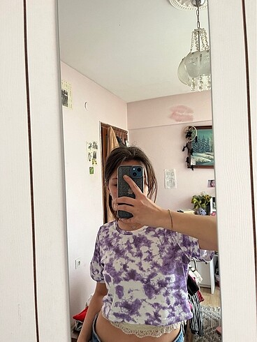s Beden Batik Desenli T-shirt