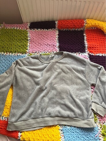 l Beden Gri Peluş Sweatshirt