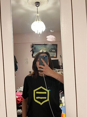 l Beden Siyah Oversize T-shirt