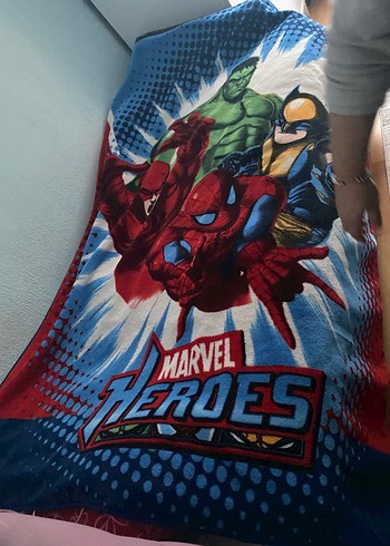 Çocuklar için Marvel Baskılı Çok Renkli Battaniye - Görsel 3