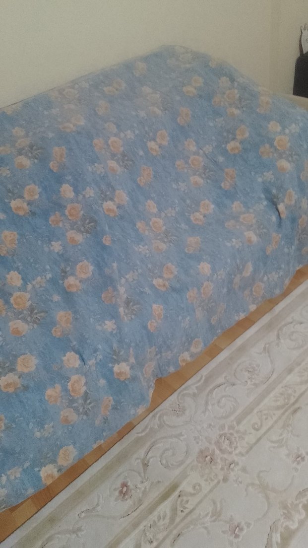 Pastel Mavi Çiçekli Yatak nevresim yüzü - Görsel 2