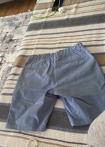 Gri Mini Erkek Şort, Kemerli, Rahat Kesim