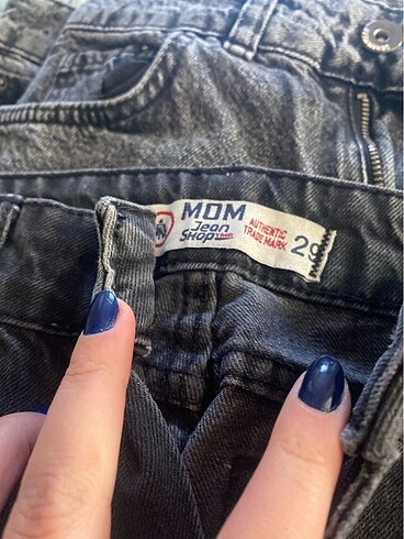 Diğer Siyah mom jean kot pantolon