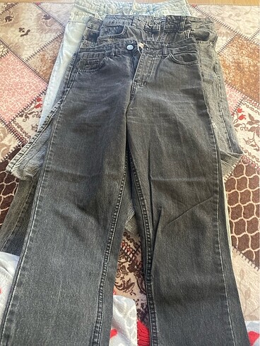 Siyah mom jean kot pantolon