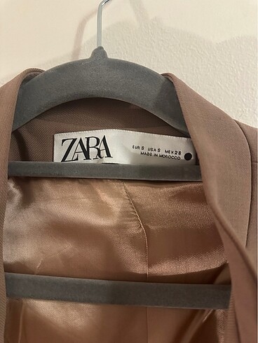 Zara Zara Pudra Rengi Bomber Cepli Ceket