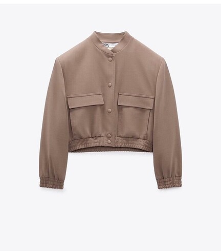 Zara Pudra Rengi Bomber Cepli Ceket