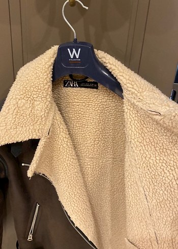 Kahverengi Kürklü Deri Biker Ceket - Görsel 5