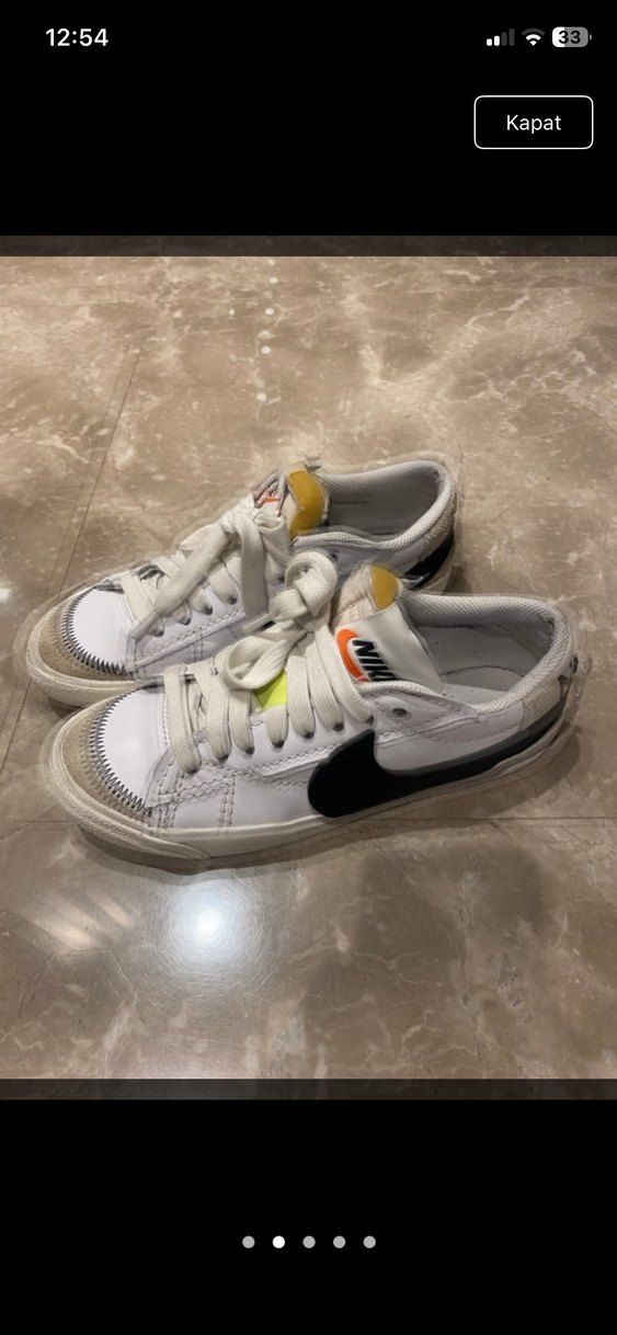 Beyaz Kadın Spor Ayakkabı Velcro Detaylı - Görsel 3