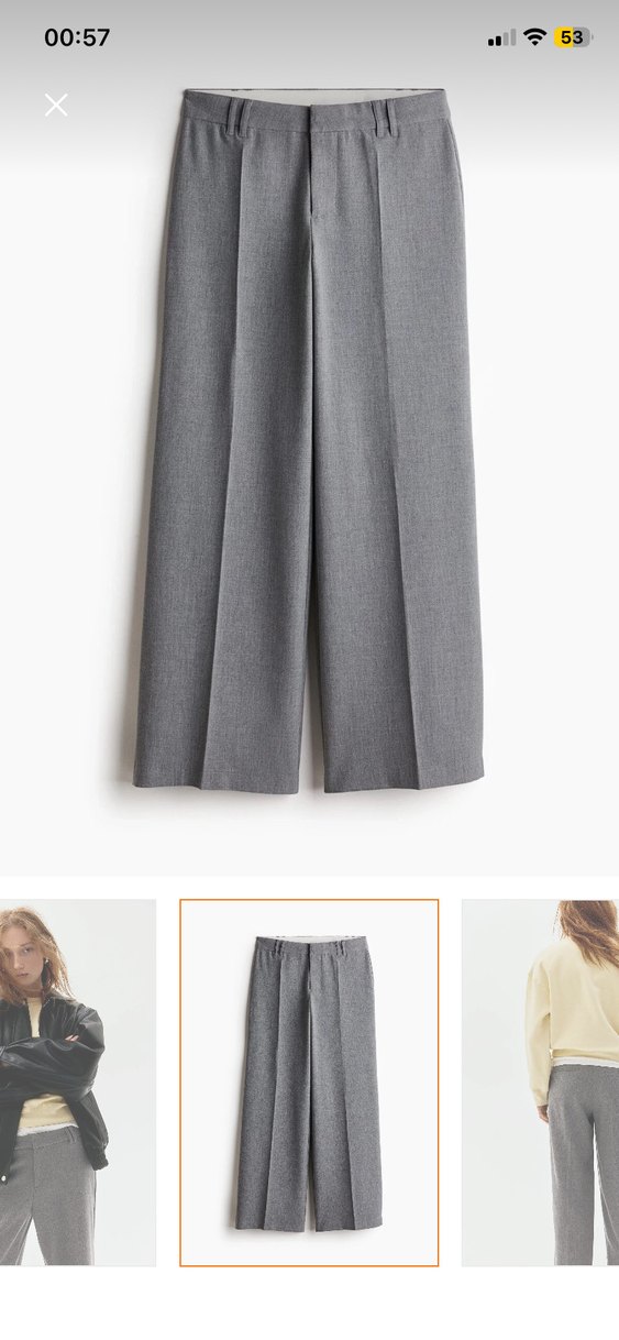 Gri Regular Fit Midi Denim Kadın Pantolon - Görsel 2