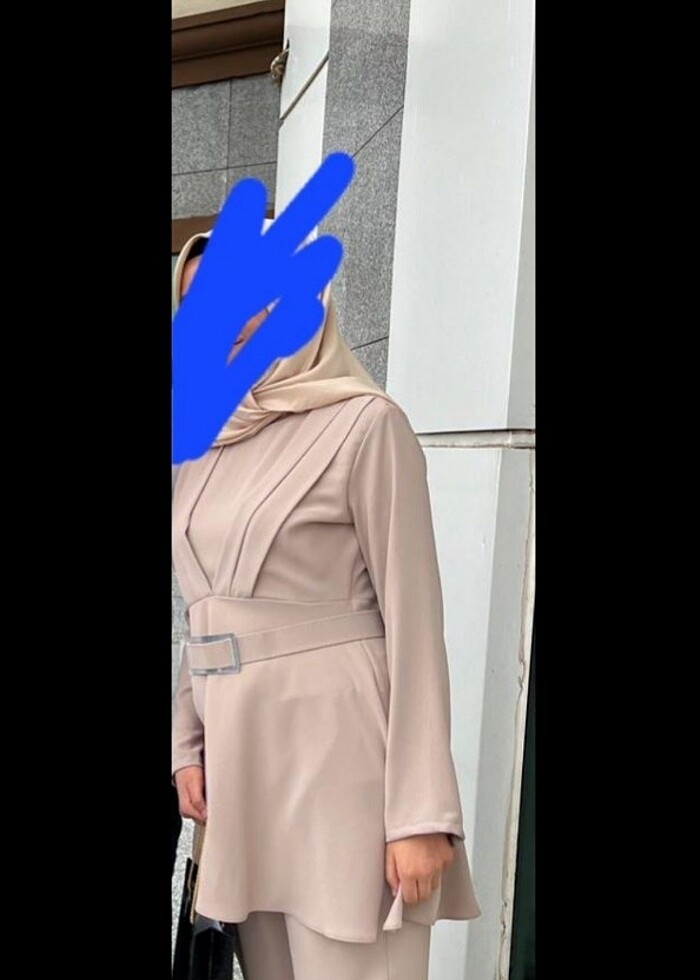 Abiye tesettür ikili takım  - Görsel 2