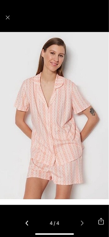 Pembe desenli pijama takımı s-m beden