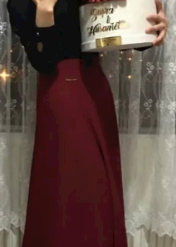 Kırmızı Tasarım Çan Etek - Görsel 2