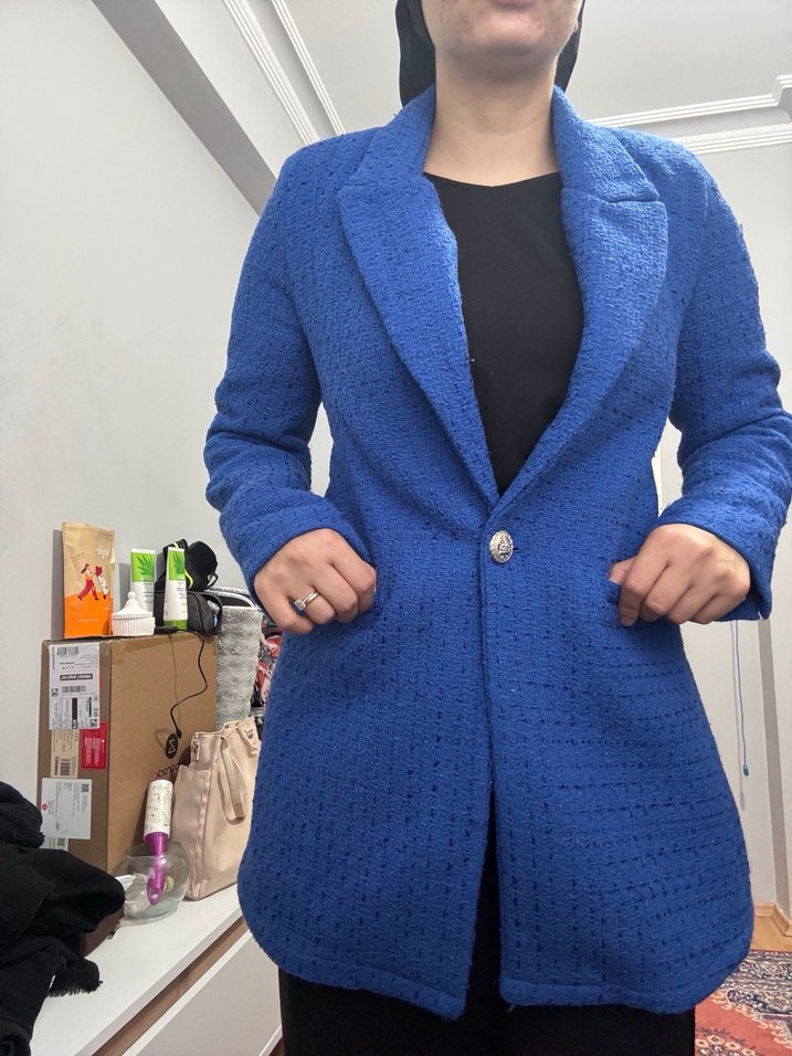 Mavi Tüvit Blazer Ceket - Görsel 4