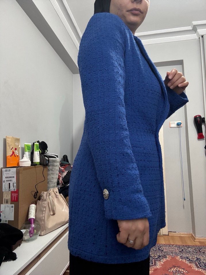 Mavi Tüvit Blazer Ceket - Görsel 3
