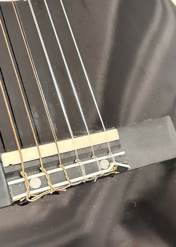 Klasik Siyah Akustik Gitar - Görsel 7