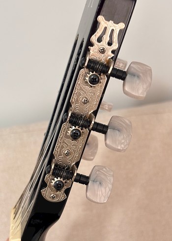 Klasik Siyah Akustik Gitar - Görsel 6