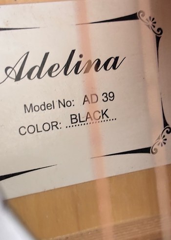 Klasik Siyah Akustik Gitar - Görsel 2