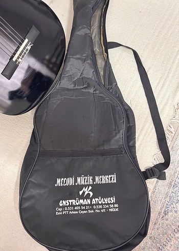 Klasik Siyah Akustik Gitar - Görsel 3