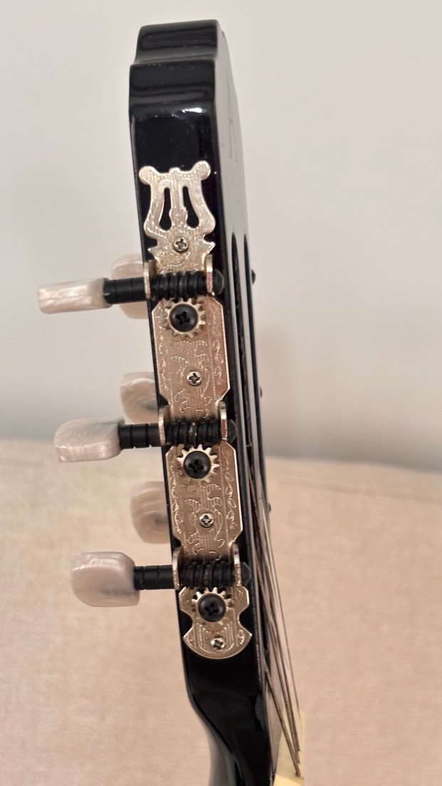 Klasik Siyah Akustik Gitar - Görsel 5