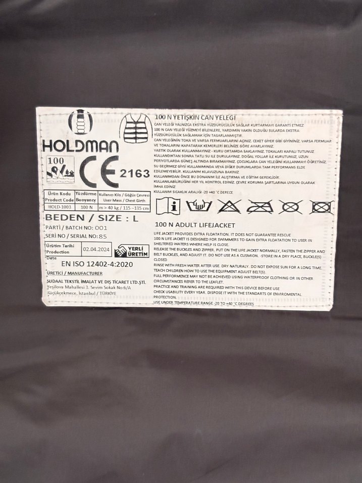 Erkek Kırmızı Gri Can Yeleği - Görsel 2