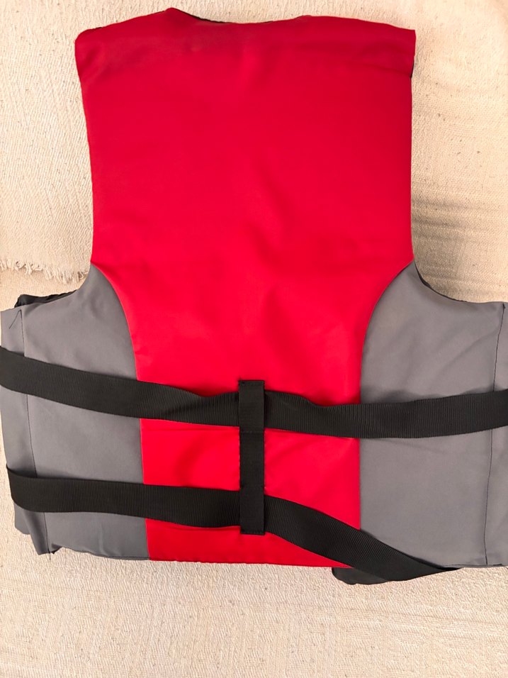 Erkek Kırmızı Gri Can Yeleği - Görsel 3