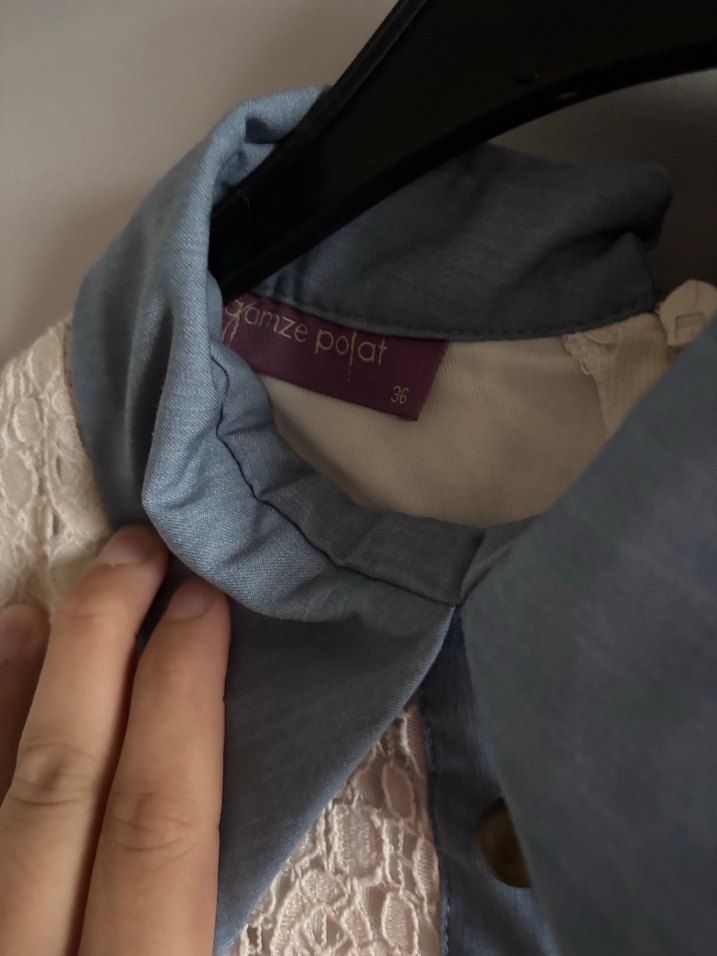 Gamze Polat Tasarım Dantel Detaylı Uzun Kollu Vintage Elbise - Görsel 2