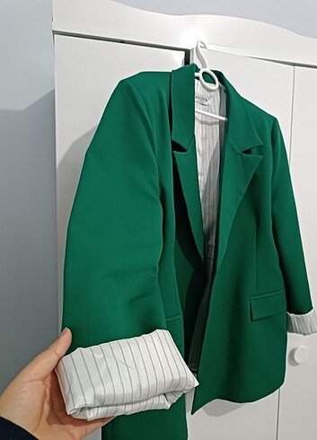 xl Beden yeşil Renk Yeşil Blazer ceket
