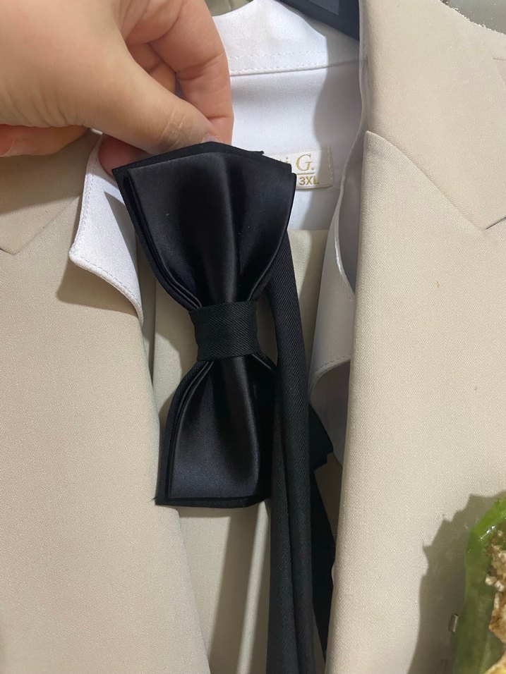 Bej Düğmeli Erkek smokin - Görsel 2