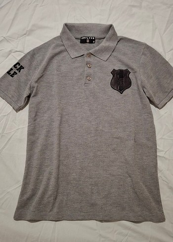 s Beden gri Renk Beşiktaş polo yaka tişört orjinal