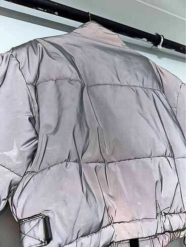 s Beden gri Renk Bomber reflektör ceket